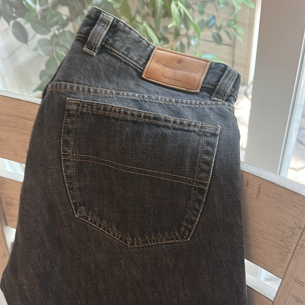 Ermenegildo Zegna- Men's Classic Black Jeans - Picture 2 of 16